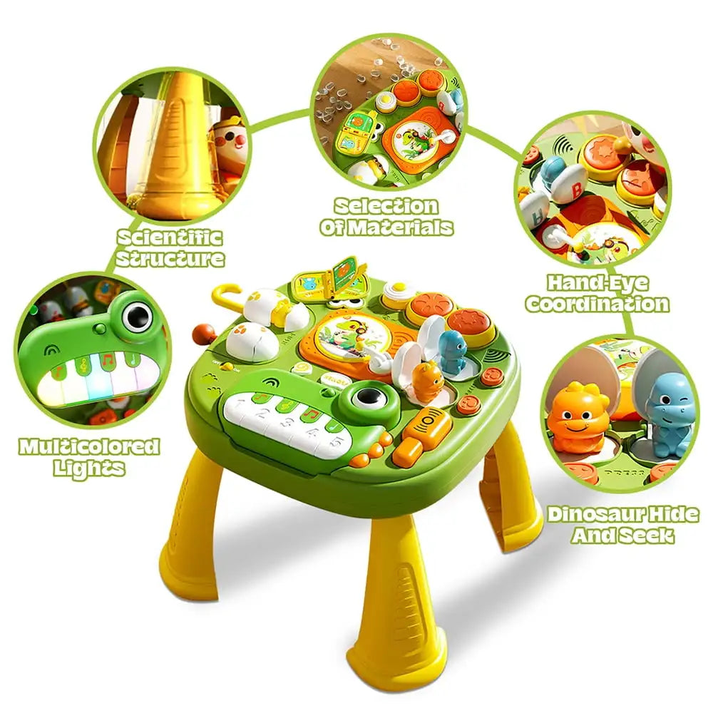 Toddler Activity Table Toy - Montessori Learning Toy for Boys & Girls, Kids Educational Play Table