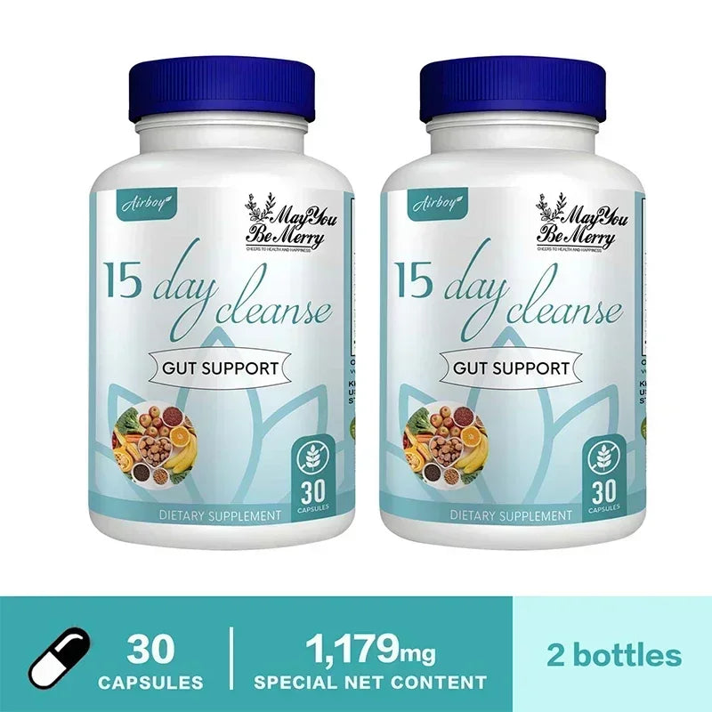 15 Day Cleanse - Intestinal Cleansing, Detoxification, Relieves Bloating, Promotes Digestion, Metabolism, and Weight Management