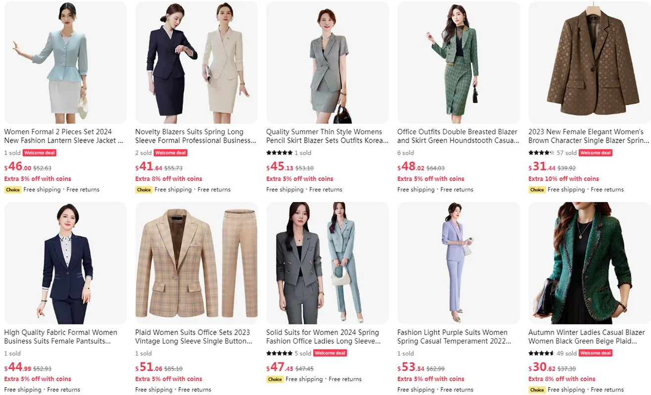 Fashion Uniform Styles Spring Women Office Business Suits Female Pantsuits Ladies Work Wear Blazers Sets With Wide Leg Trousers SwiftNest