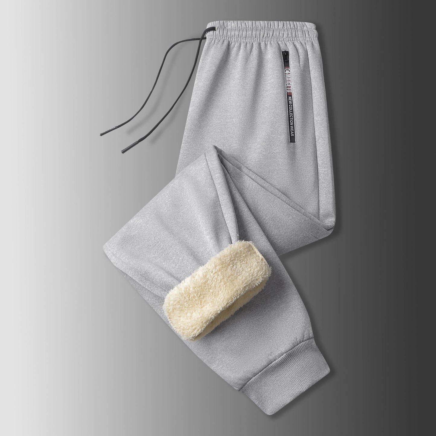 Mens Casual Pants Autumn Winter Fleece Sweatpants Men Running Jogger Sports Gym Trousers Fashion Solid Color Workout Long Pants