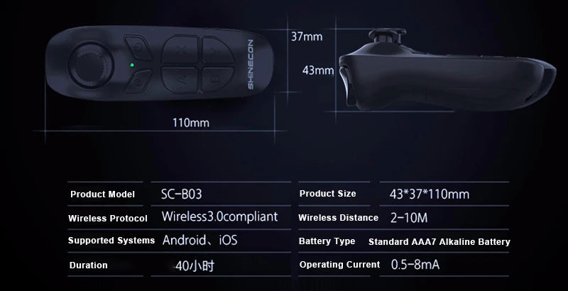 VR Shinecon 3D Glasses Virtual Reality Casque Goggles HeadsetFor Cell Phone Mobile Smartphones Binoculars Video Game Wirth Lens