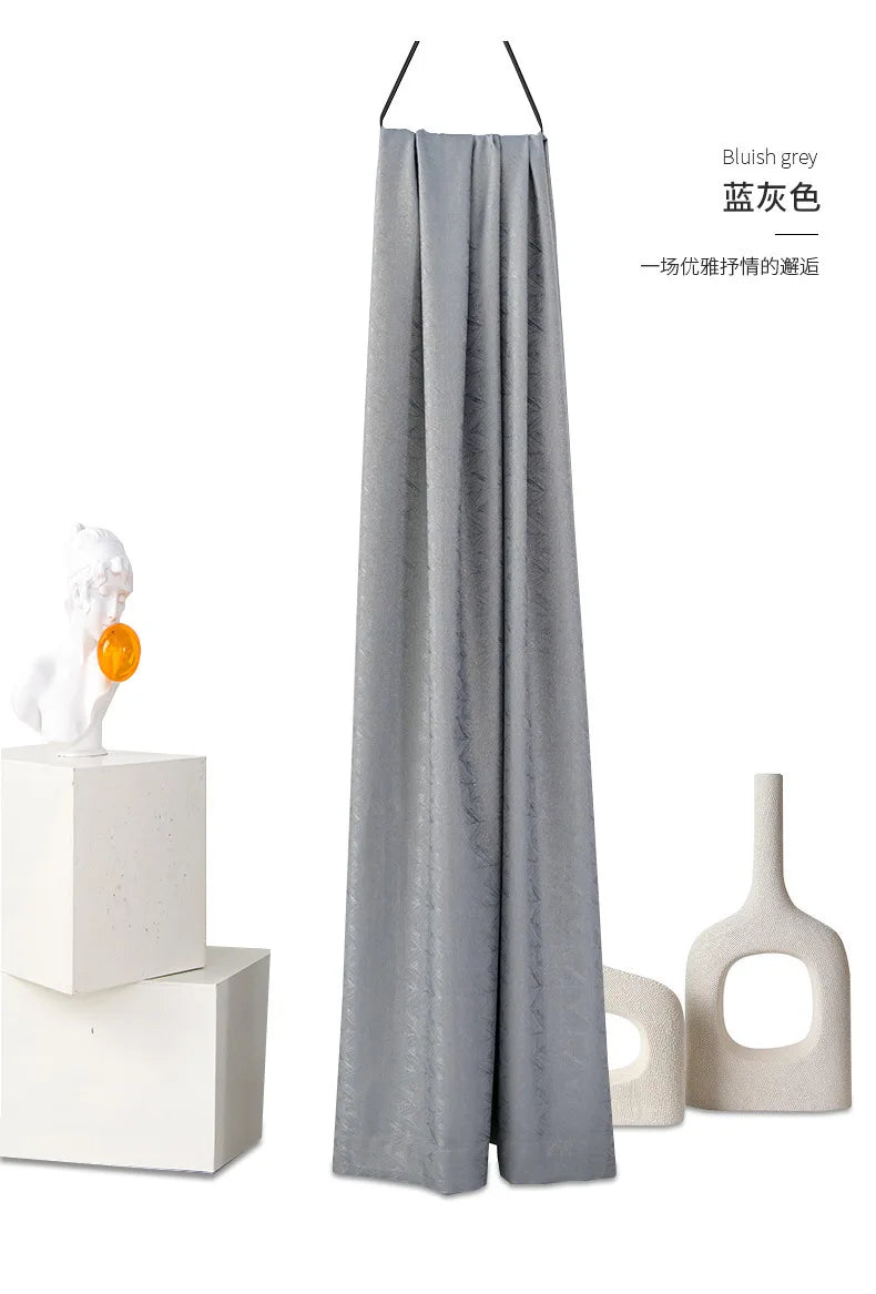 إرسال ستائر لغرفة المعيشة وغرفة الطعام وغرفة النوم وتصميم الإضاءة الفاخرة عالية الدقة من الجاكار المعتم عالي الجودة والحجم المخصص للديكور