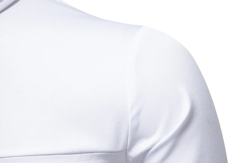 قميص رجالي عصري بياقة واقفة وأزرار مائلة وأكمام طويلة غير منتظمة مناسب للأعمال والمهرجانات