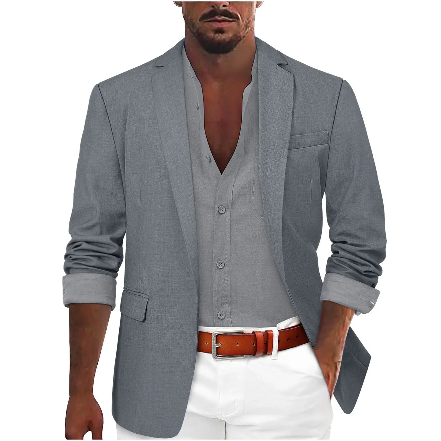 2025 Fashion Men's Clothing Business Casual Blazer Coats Classic Single Button Slim Fit Suit Jackets Elegant Gentleman Suit Tops