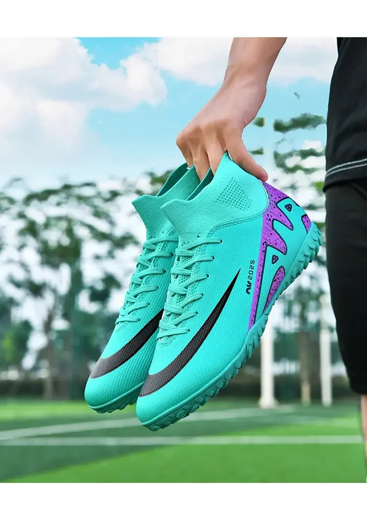 Indoor Competition Football Shoes Outdoor Grass Anti Slip Sports Shoes Light Breathable Casual Shoes Traning Sneakers Teenagers