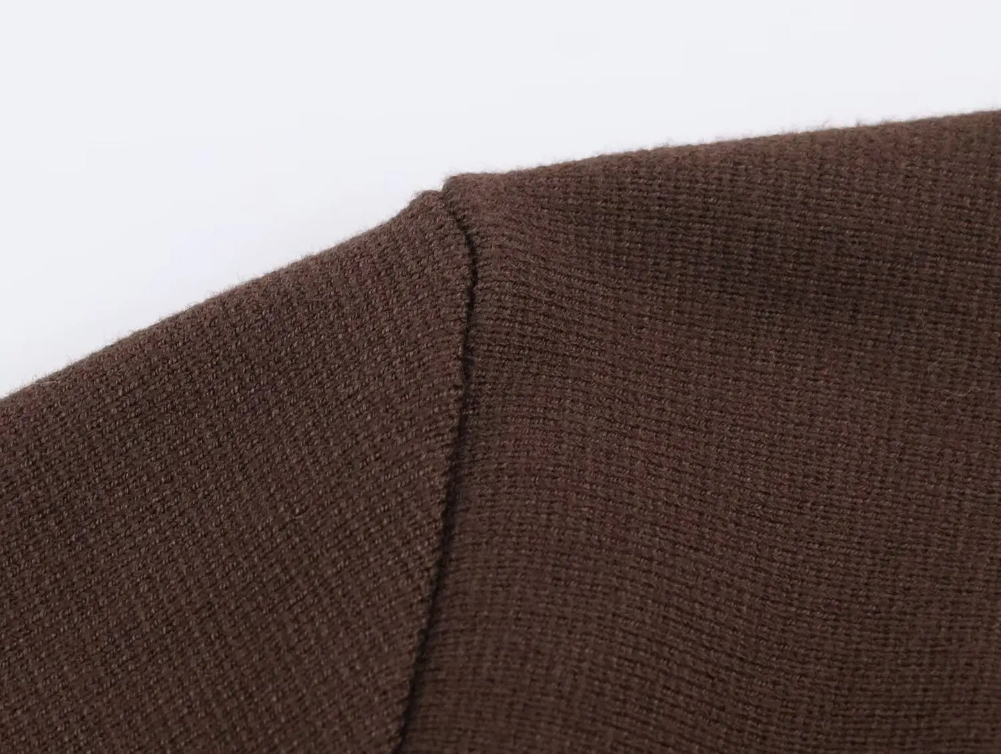 سترة نسائية أنيقة من HH برقبة على شكل حرف V وحزام مزخرف بنمط خريفي غير رسمي بأكمام طويلة محبوكة عصرية