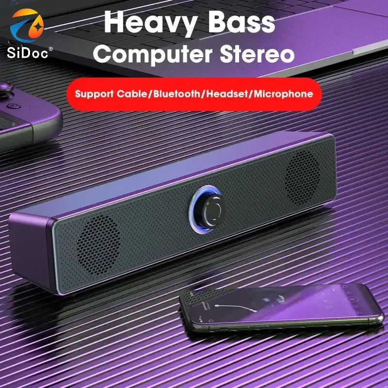 Bluetooth 4D surround speaker, home audio, computer bar speaker, TV subwoofer, wired stereo, strong bass