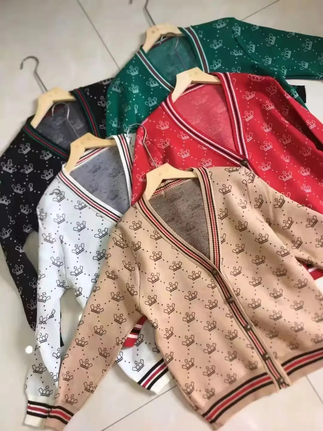 Women's Clothing Casual Loose V-neck Soft Thick Lazy Sweaters Autumn Winter Fashion Striped Commute Basic Knitted Cardigan SwiftNest