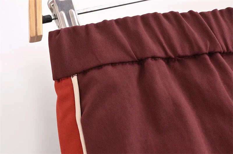 Women's Fashion Suit 2024 New Fall Side Stripe Long Sleeve Jacket Striped Casual Pants Elegant casual women's pantalon suit