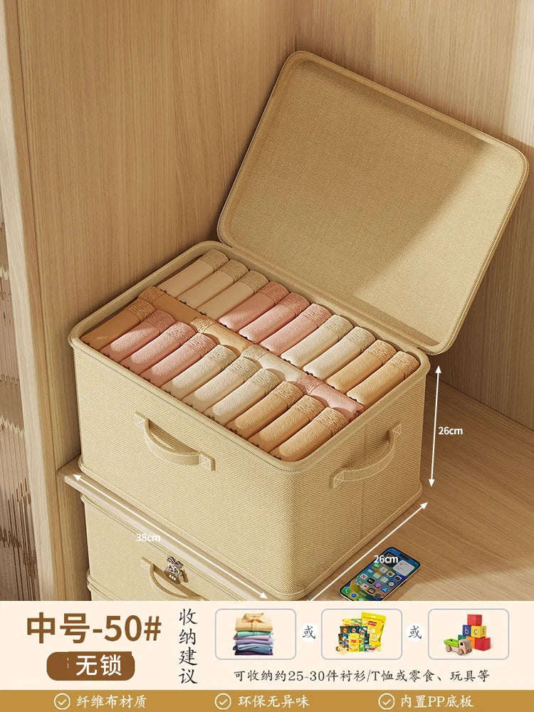 Large Capaci Loable Fabric Storage Box Foldable Organizer for Clothes And Accories Home And Office Use Wardrobe Solution