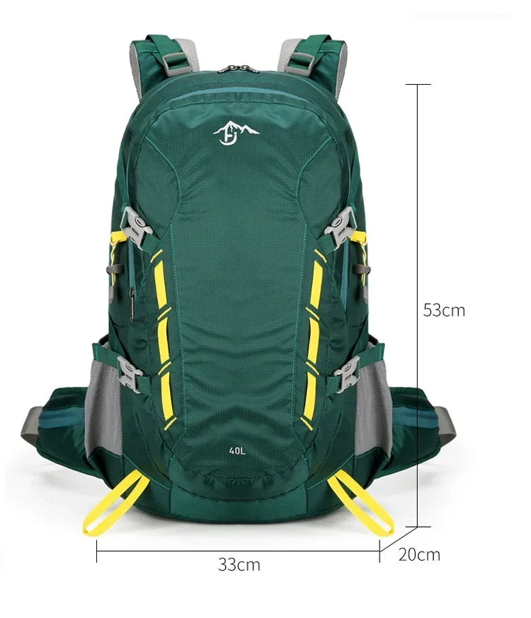 Outdoor TravelBackpack 30-40L Men's and Women's Outdoor Sports Bag Waterproof Camping Hiking Rain