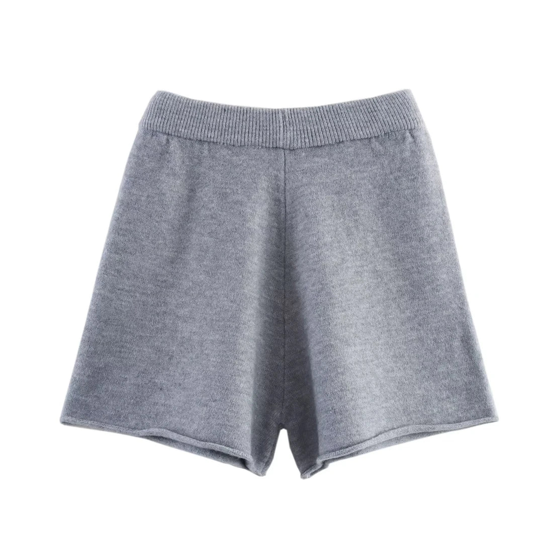 Women's Fashion V-neck Sweater Top And Matching Knitted Shorts New Style Short Pantsuit for Women