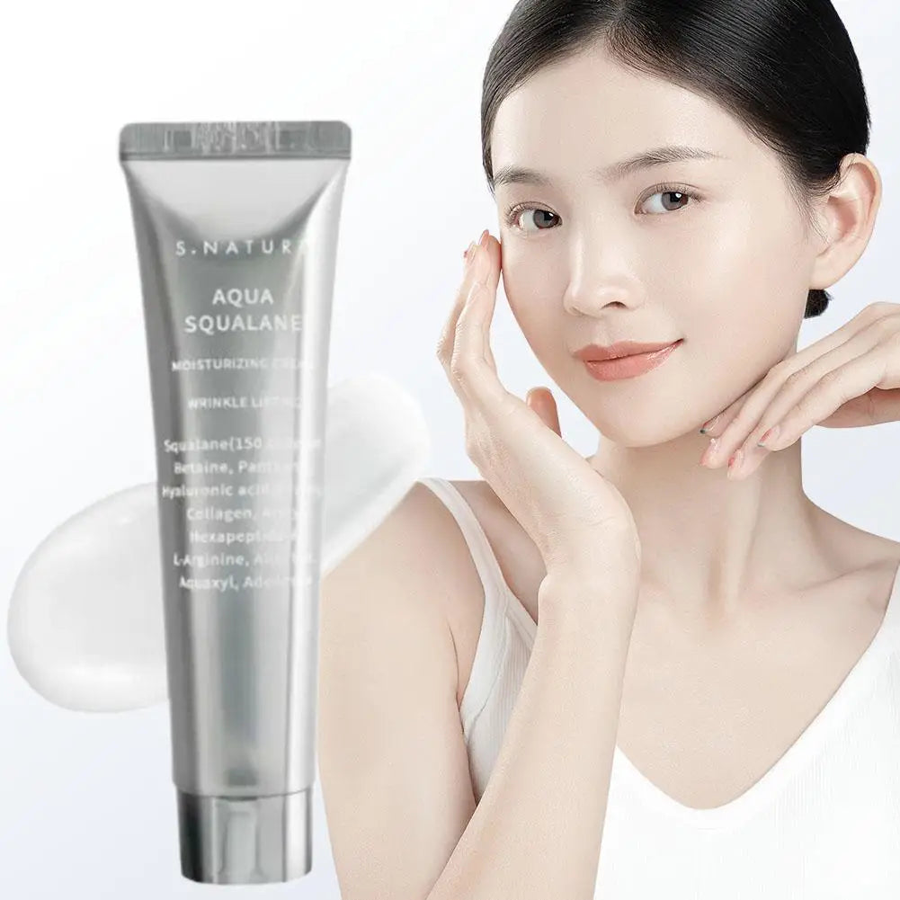1PCS Squalane Facial Cream 80g Nourishing Formula Enhances Skin Protection Refreshing Non Sticky Long Lasting Hydration Skincare