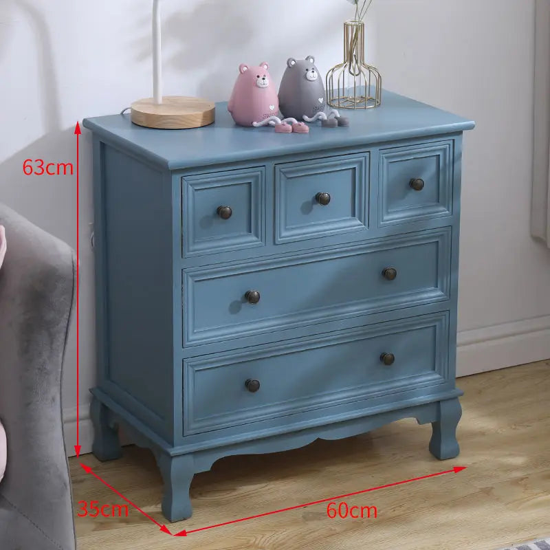 Solid Wood Chest of Drawers American Storage Lockers Living Room Bedroom Bedside Corner Cabinet European Chest of Drawers