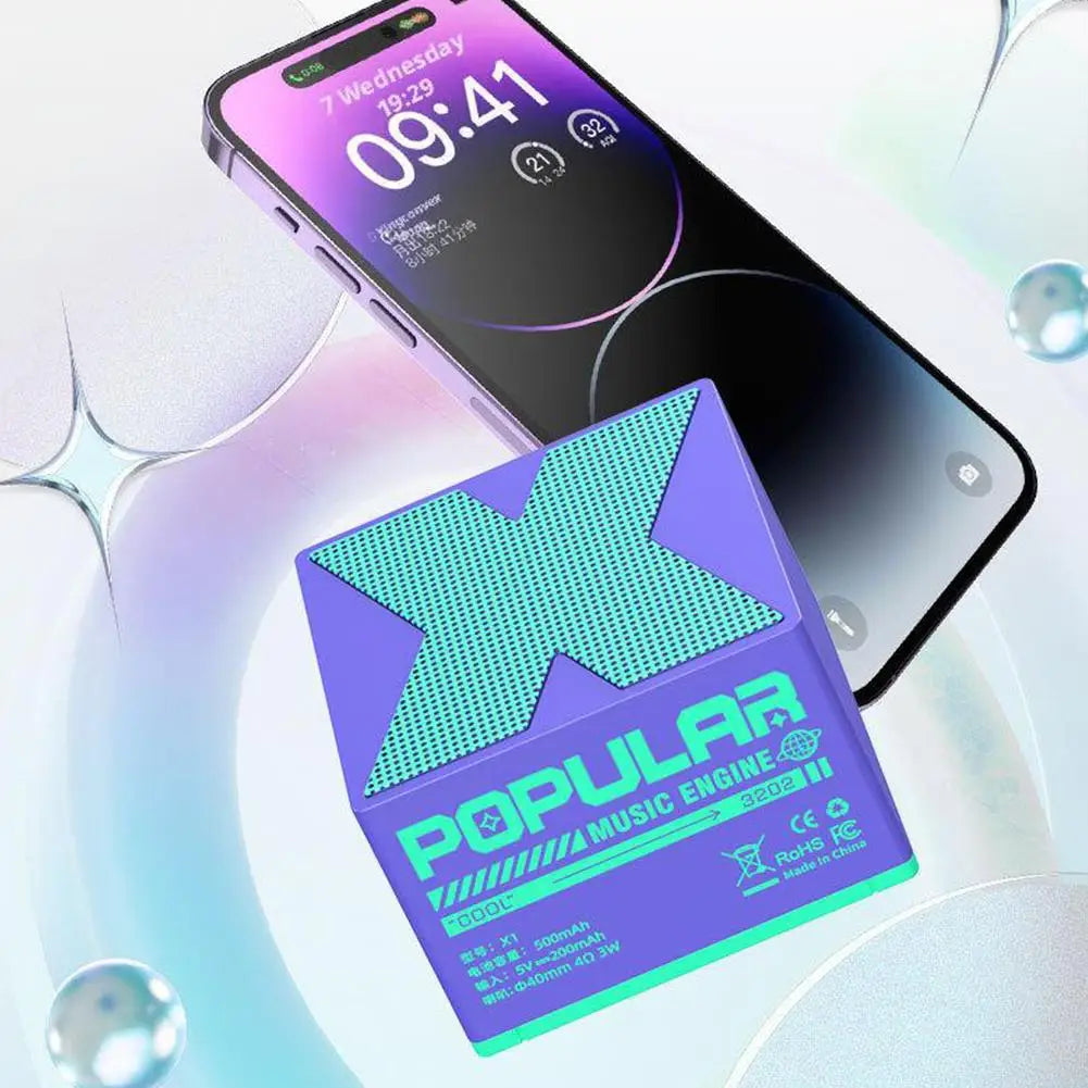 مكبر صوت محمول بتقنية البلوتوث - صوت محيطي عالي الدقة بزاوية 360 درجة، جهير قوي، صوت ثلاثي الأبعاد، إمكانية الاقتران، أحدث إصدار من تقنية البلوتوث 5.4، فكرة هدية مثالية