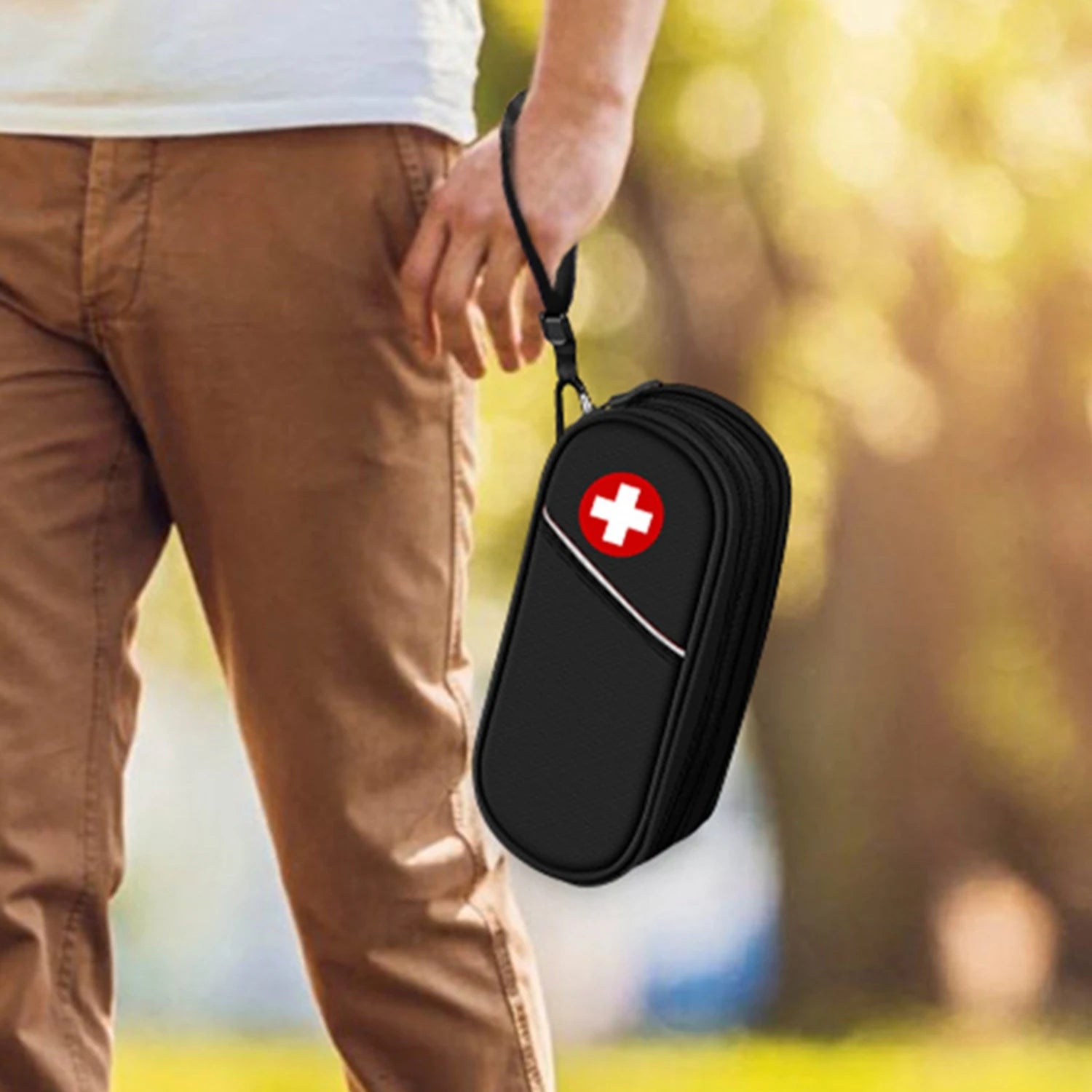 Outdoor EpiPen Medical Carrying Case Travel Medication Organizer Bag Emergency Medical Pouch Hold 2 EpiPens Medical Supply