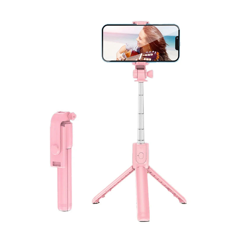 H1 Wireless Bluetooth Selfie Stick tripod monopod stand Phone holder for Outdoor travel 3 IN 1