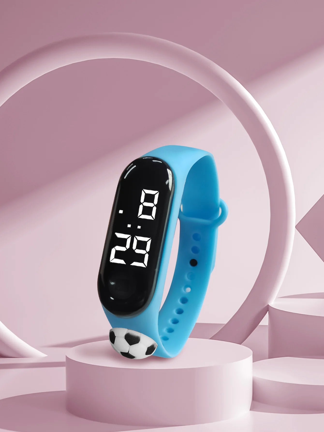 New Children's Outdoor Sports Watch Bracelet Simple Cartoon Football Student Electronic Watch Children's Festival Gift