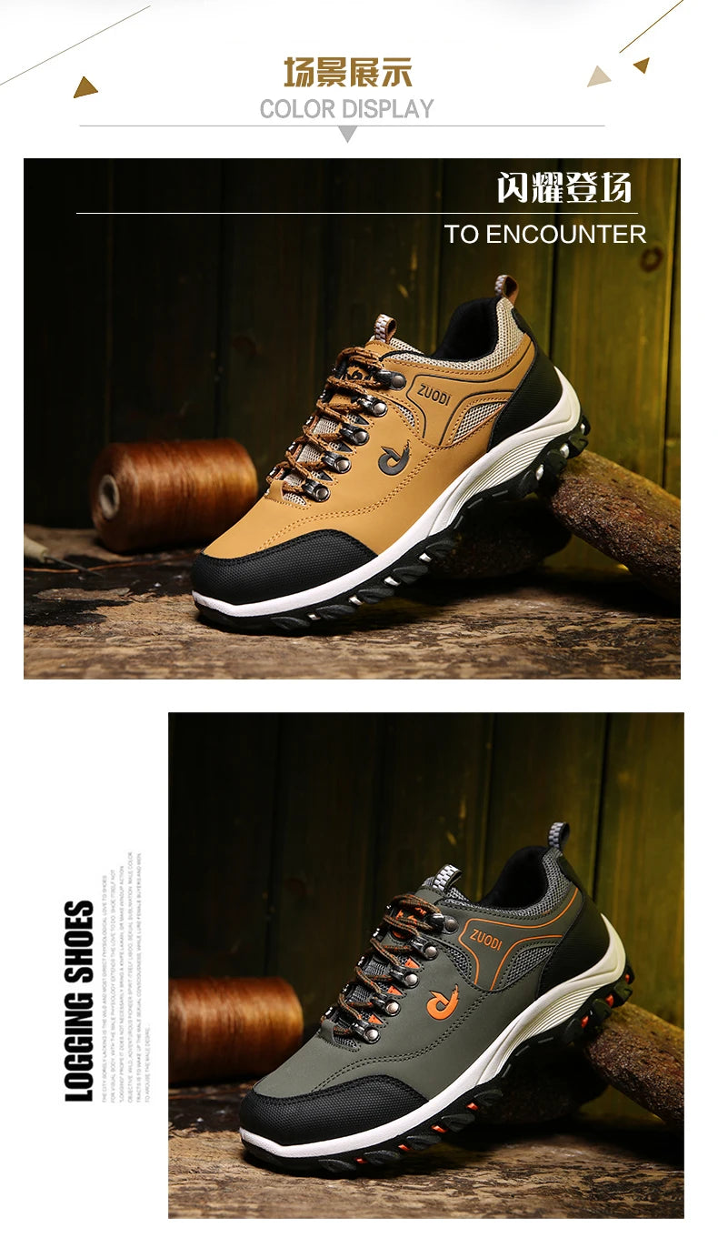 High-Quality Sports Shoes Men's Casual Shoes, Waterproof And Lightweight, Suitable For Outdoor Hiking, Mountaineering, City Work
