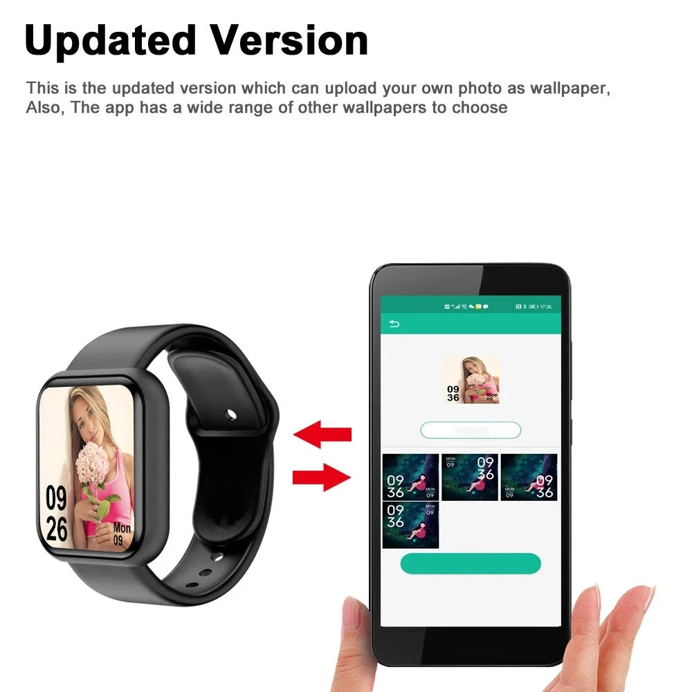 D13 Smart Watch Men Women 116 Plus Sports Mode Running Track Fitness Smart Band Message Reminder Smart Bracelet For Android IOS