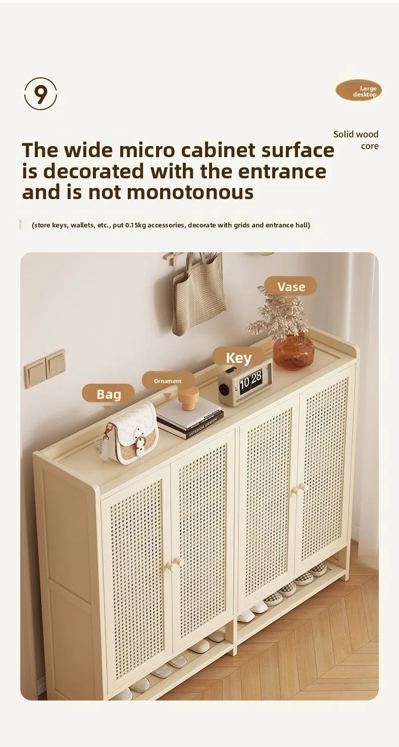 Home shoe cabinet multi-layer large-capacity shoe rack dustproof and breathable entrance storage cabinet