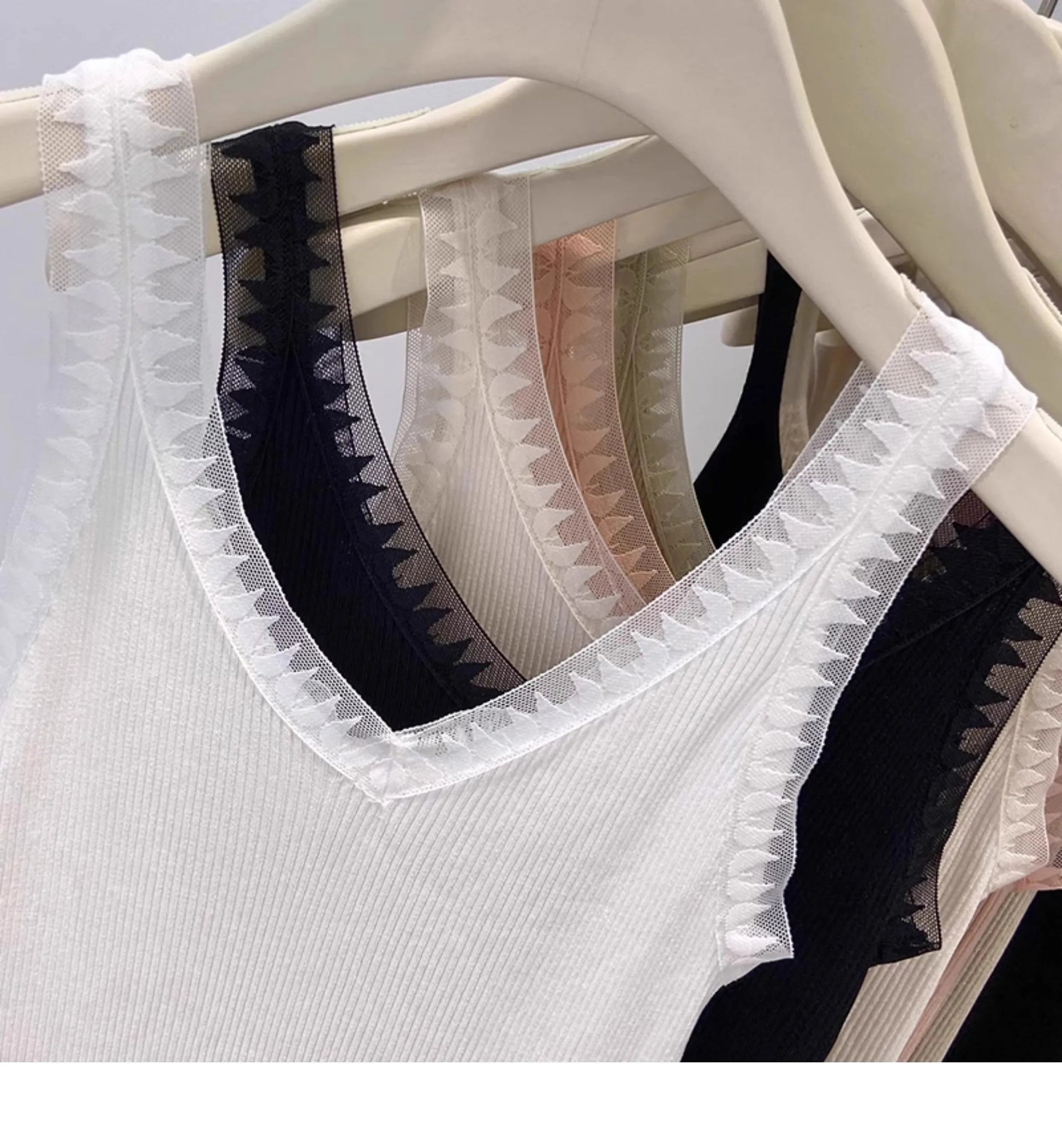 Women Summer Fashion Thin Knitted Undershirt Sleeveless Pullover Corset Top Half High Neck Comfortable Breathable Lace Tank Top SwiftNest