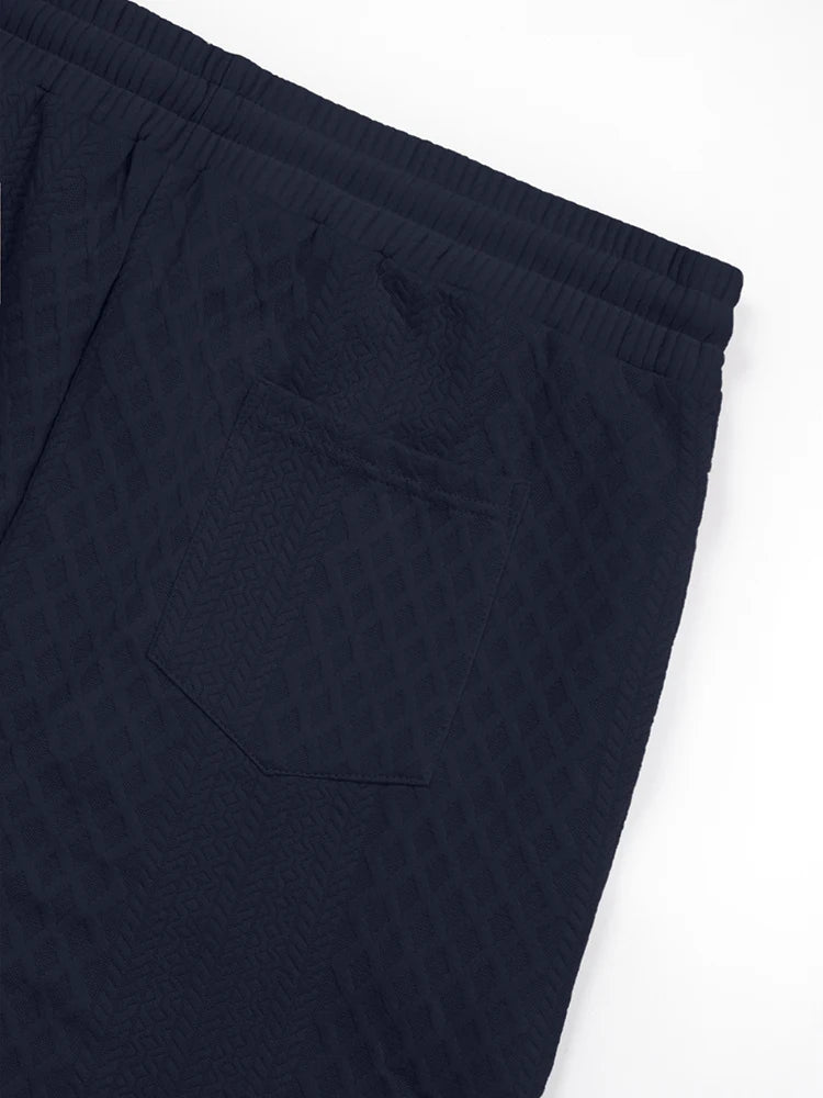 Outdoor Sports Men's Tracksuits Fashion Textured Long Sleeve Hoodies And Pants Two Piece Suits Fall Winter Men's Casual Outfits