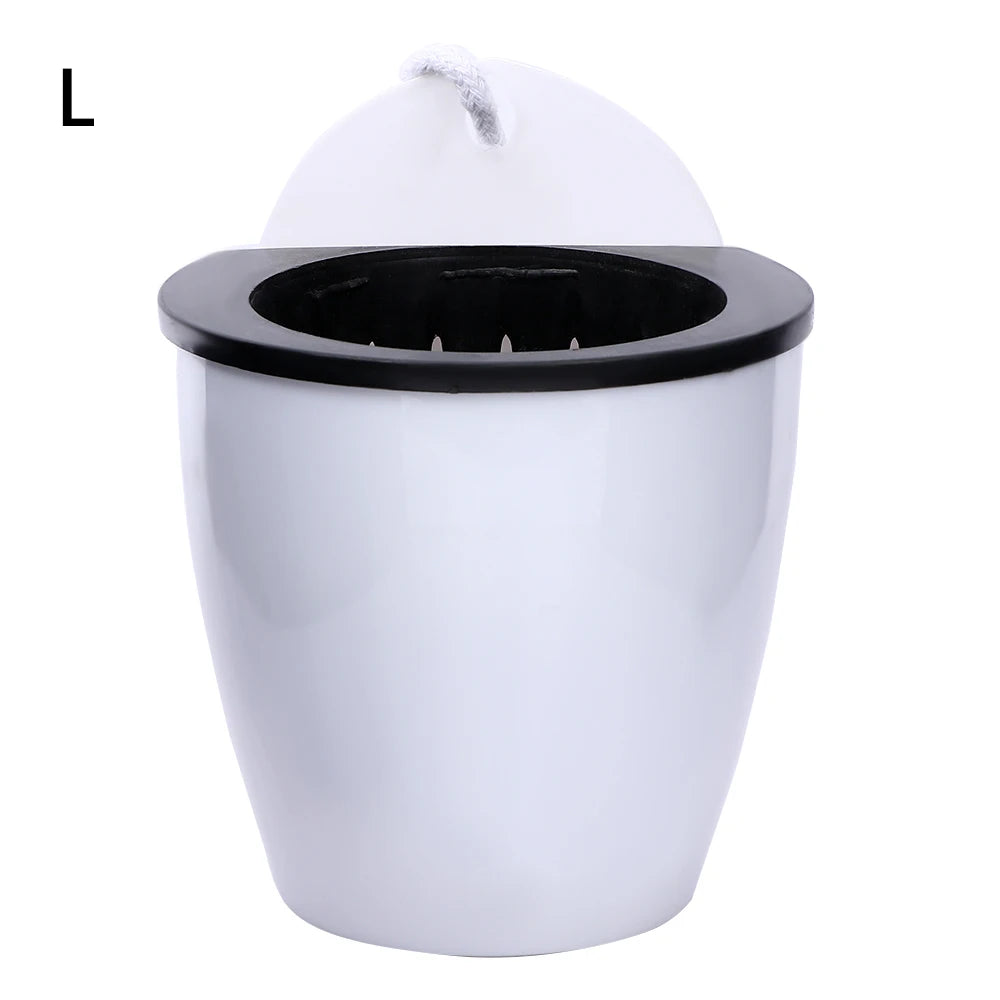 ديكور الحديقة سلة معلقة ذاتية الري وعاء زهرة وعاء النبات