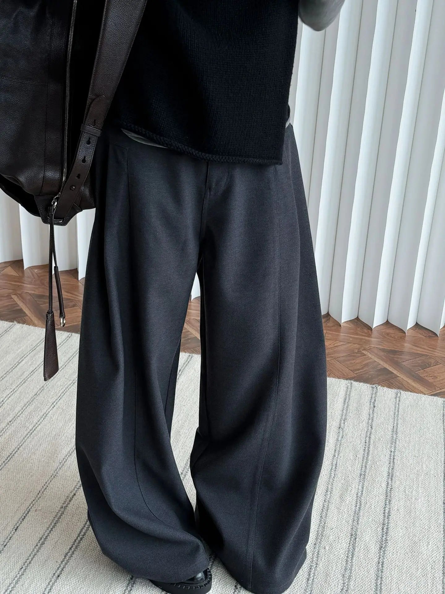 2025 Women Spring Fashion Big Wide Leg Pants High Waist Long Stright Pants Fashion Clothes Pants Female Trousers