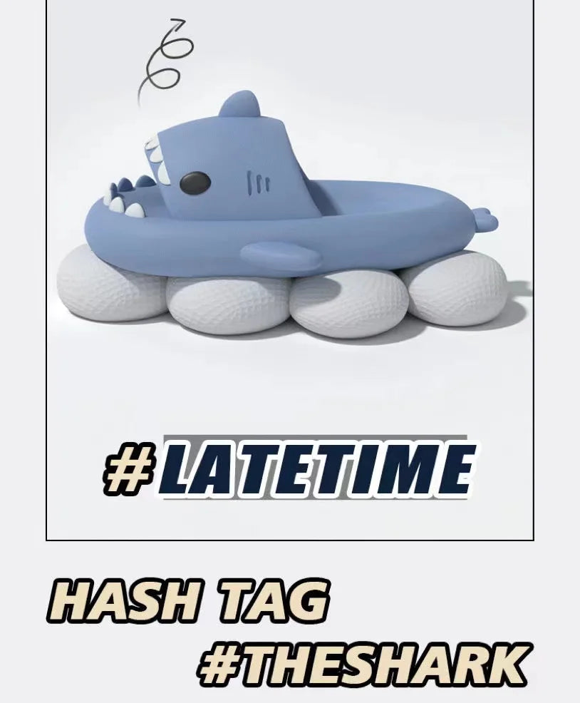 Fashion Women Shark Slippers Removable Fins Slides Indoor EVA Light Sandals Beach Couple Outside Men Shark Flip Flops