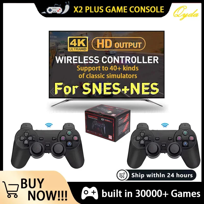 New Classic Video Game Console. Wireless 4K HD Controller. 30000 Games, 50 Simulators. Compatible with PS1, N64 Retro Gaming