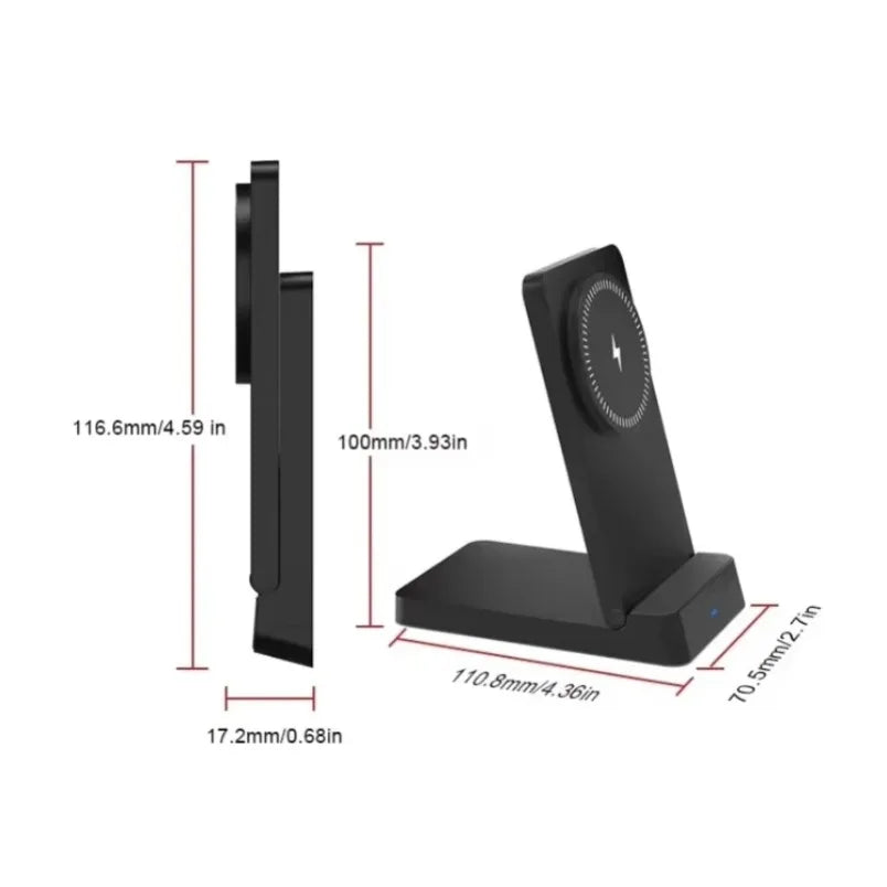 Magnetic 30W Wireless Charger Desktop Fast Charging Station Fold Smart Phone Holder Charge For Magsafe iPhone 16 15 14 13 12 Pro