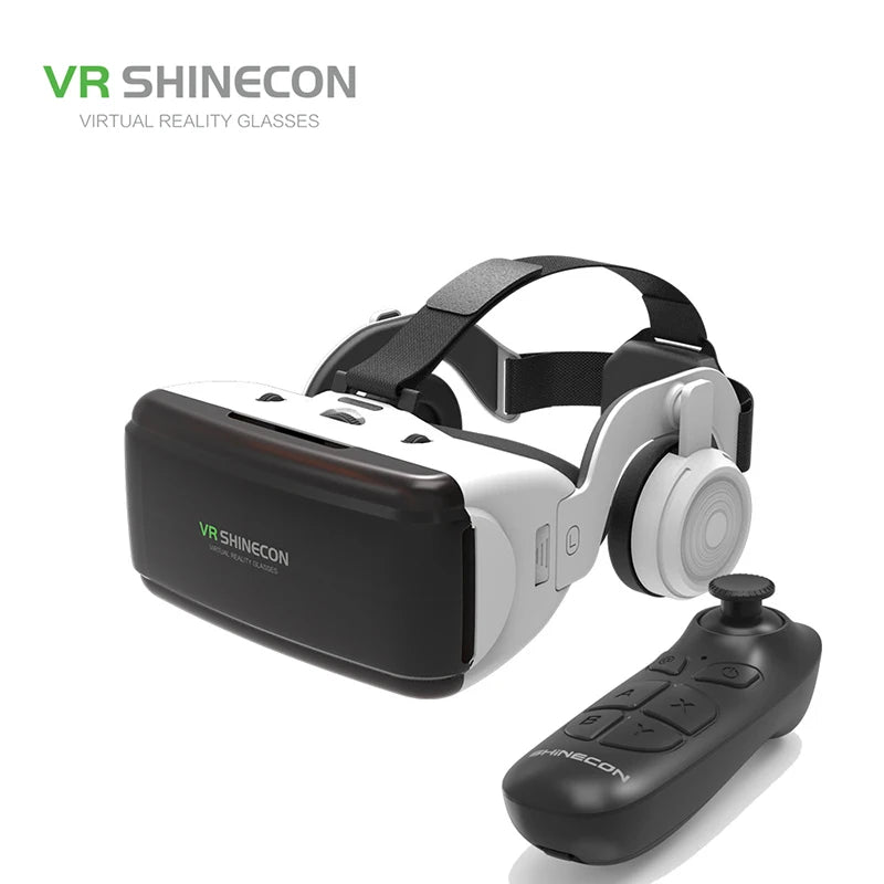 VR Shinecon 3D Glasses Virtual Reality Casque Goggles HeadsetFor Cell Phone Mobile Smartphones Binoculars Video Game Wirth Lens