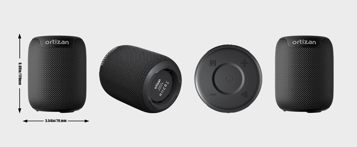 Bluetooth Speakers, 15W Portable Speakers Bluetooth Wireless V5.3 with Stereo Sound, Active Extra Bass, IPX7 Waterproof Shower