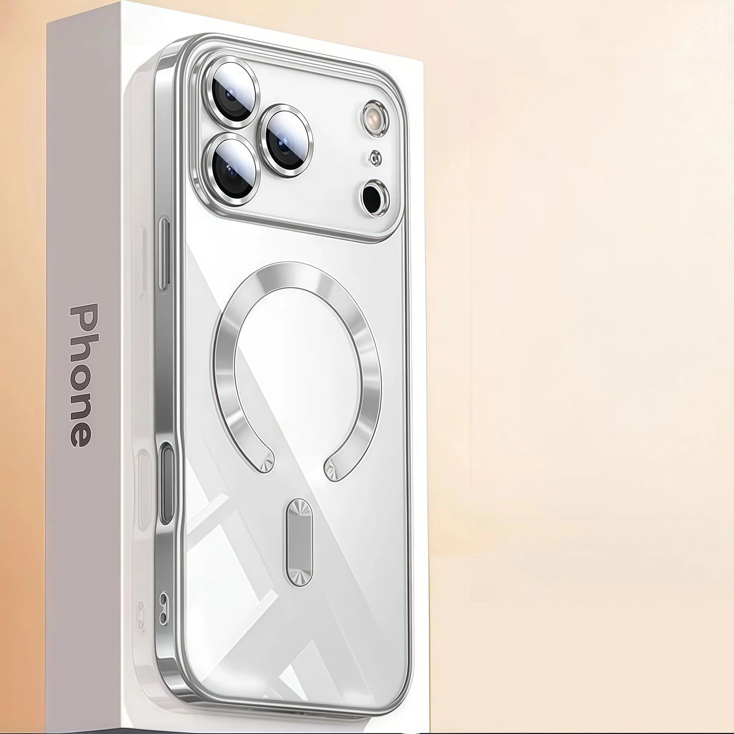 غطاء حماية للكاميرا شفاف فاخر من مادة TPU الناعمة مع جراب مغناطيسي لهاتف iPhone 17Pro Max/17Pro/Air/17