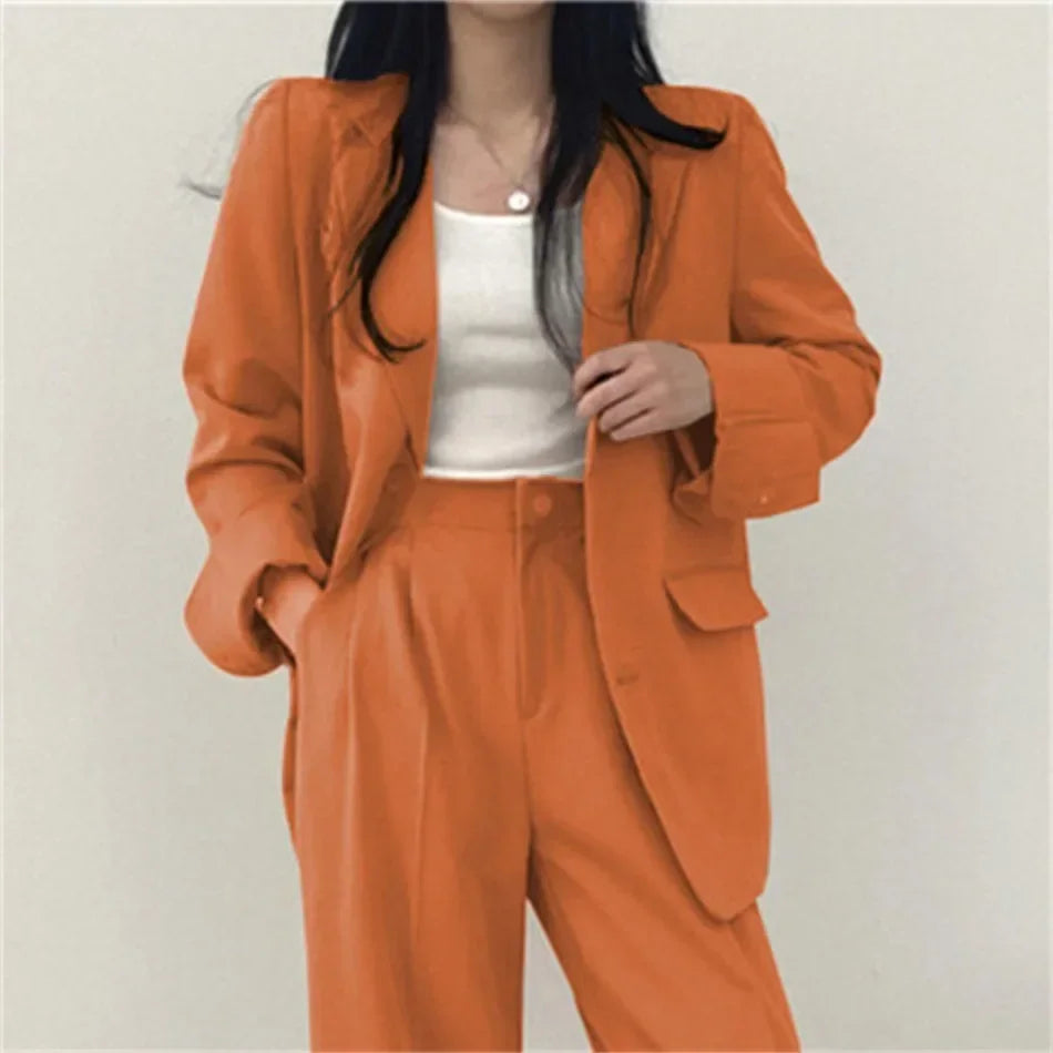 Fashion 2 Piece Sets Women Outfits Spring Autumn New in Korean Pants Sets Commuter Elegant Suit Coat 2 Piece Sets Women Jacket SwiftNest