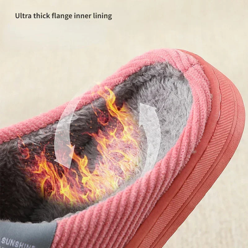 Classic Fuzzy Home Slipper Women Winter Warm Fur Plush Non Slip Indoor Female House Room Shoe Man male Lazy Footwear Bedroom