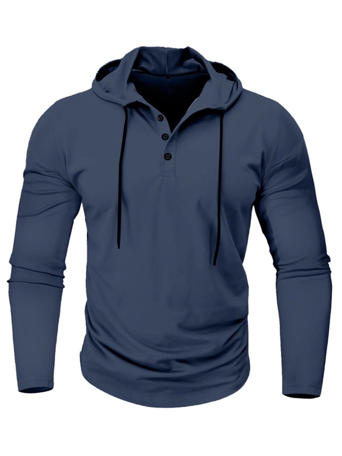 Men's Outdoor Sports Hoodies Men Slim Fit Long Sleeved Drawstring Hooded T Shirt Breathability Casual  Sweatshirts Hoodie Tee