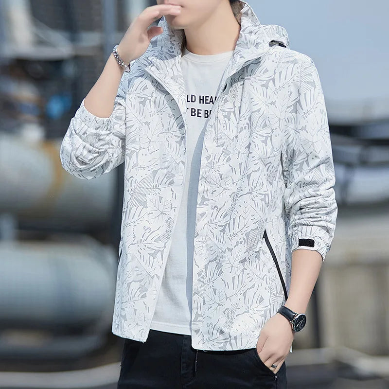 Sport Coat Men's New Style Casual Waterproof Outdoor Jacket for Spring Fashion Print Men's Clothing Outdoor Jacket for Men With