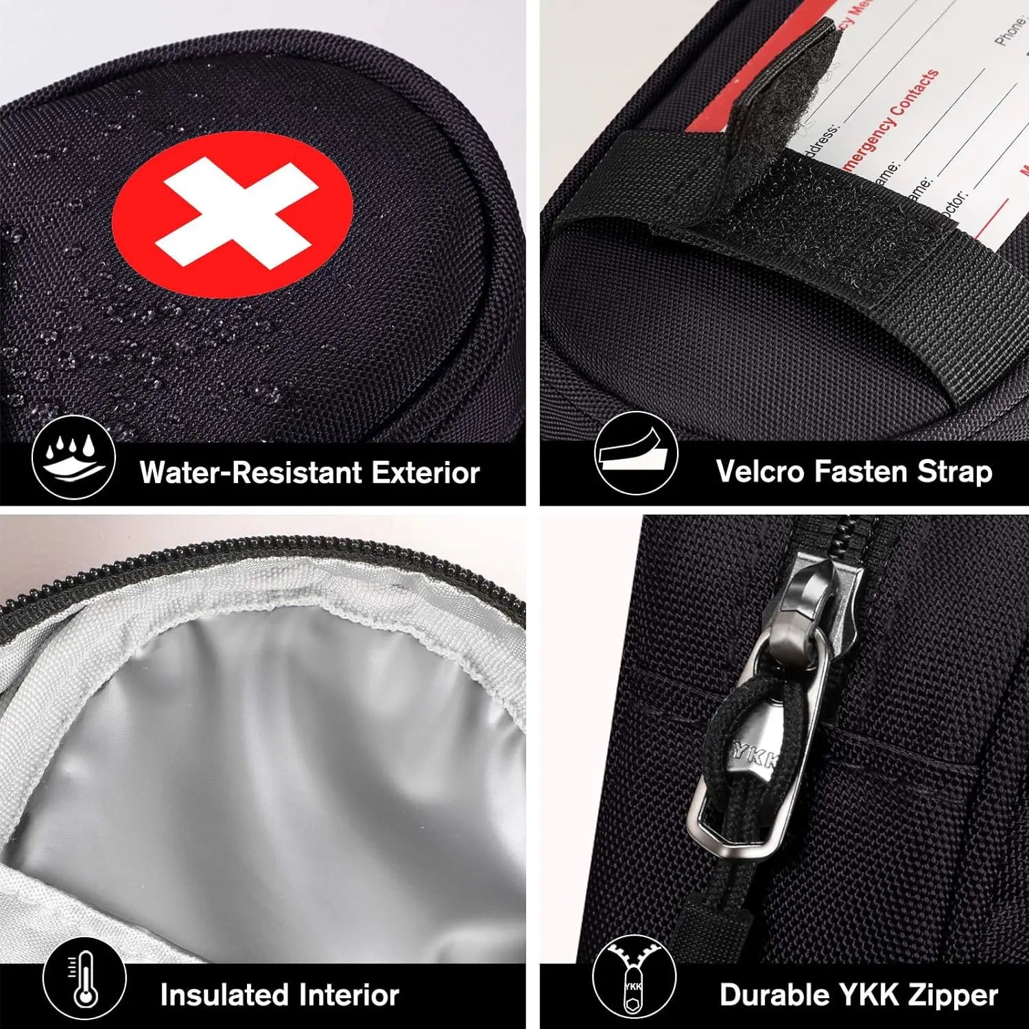 Outdoor EpiPen Medical Carrying Case Travel Medication Organizer Bag Emergency Medical Pouch Hold 2 EpiPens Medical Supply