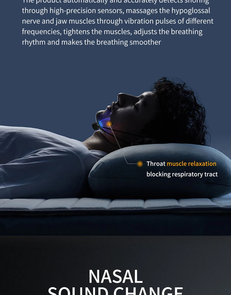 Smart Anti-snoring Device Portable Electric Ear Hook Comfortable Sleep Well Stop Snore Health Care Sleep Apnea Aid