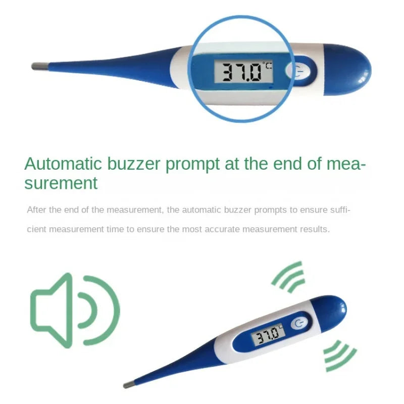 Fever Thermometer Medical Digital LCD Medical Fast Measurement Veterinary Farm Thermometer Pet Medical Equipment Soft Head