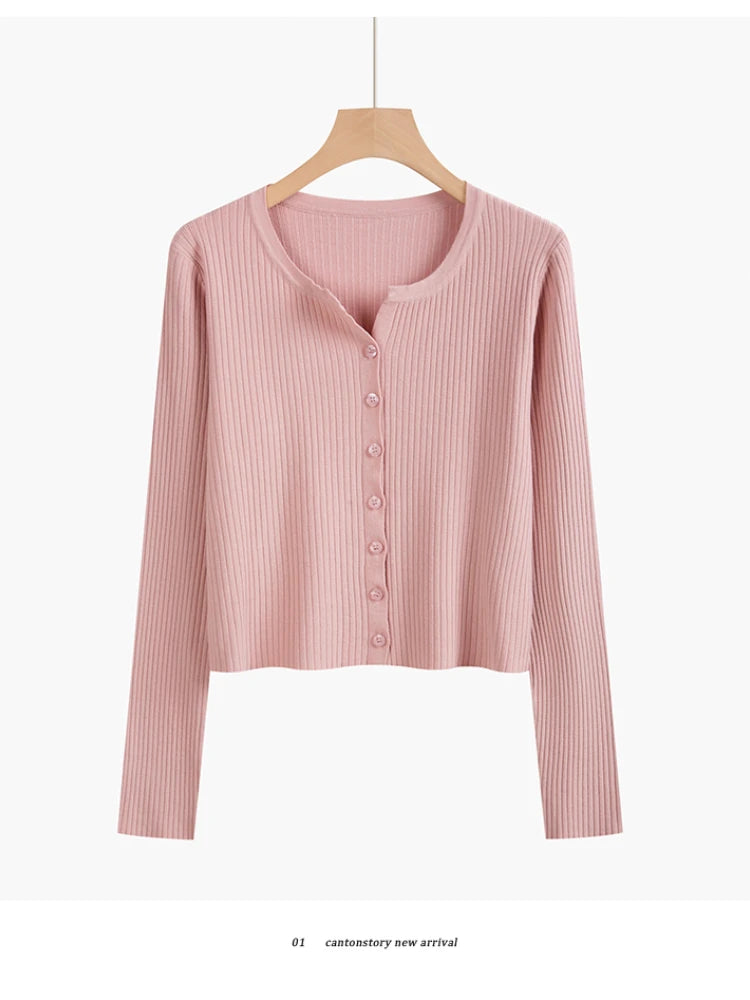 2025 Fashion Women Sweater Female Cardigan Thin Outerwear Short Short Design Sweater Long-sleeve Small Cape Blusa Feminina