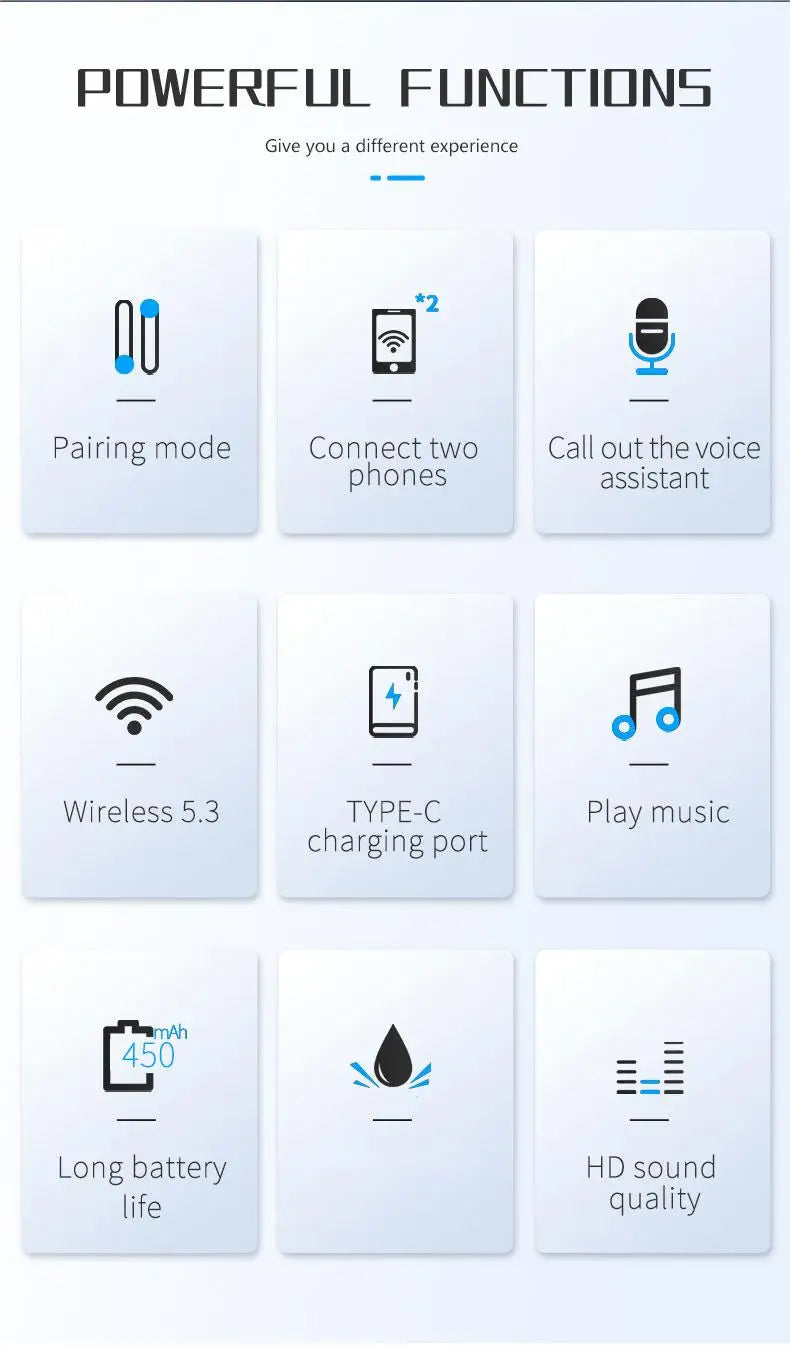 Bluetooth 5.3 Wireless Motorcycle Helmet Headset Hands-free Call Phone Motorcycle Waterproof Earphone Music Player Moto Helmet