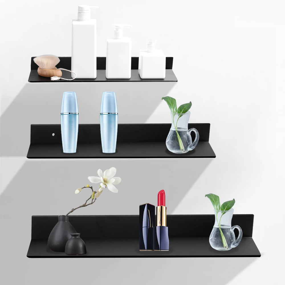 إكسسوارات الحمام رفوف الحمام رف تخزين 30-60 سم رف حائط المطبخ الأسود