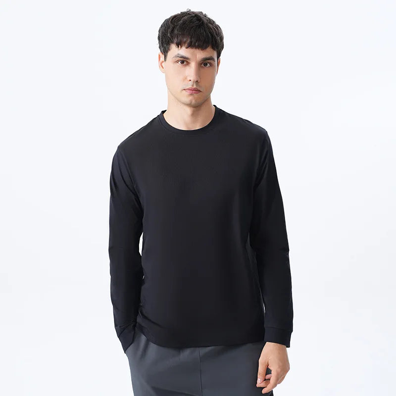 New Creative Outdoor Sports T-shirt Men's Bottom Round Neck Top Loose Casual Wear Tops Running Fitness Training Clothes