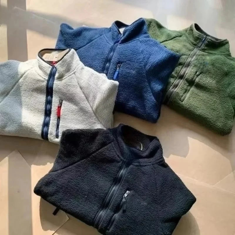 Outdoor Sports Cycling, Fashionable Travel, Camping, Fishing, Mountain Climbing, Hiking, Versatile Casual Fleece Warm Jacket