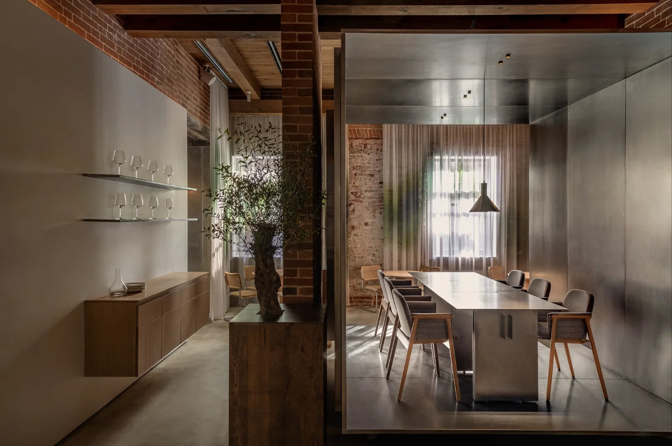 Fashion Restaurant Drink Bar Counter Design High Grade Wooden Dining Table Food Display Stand