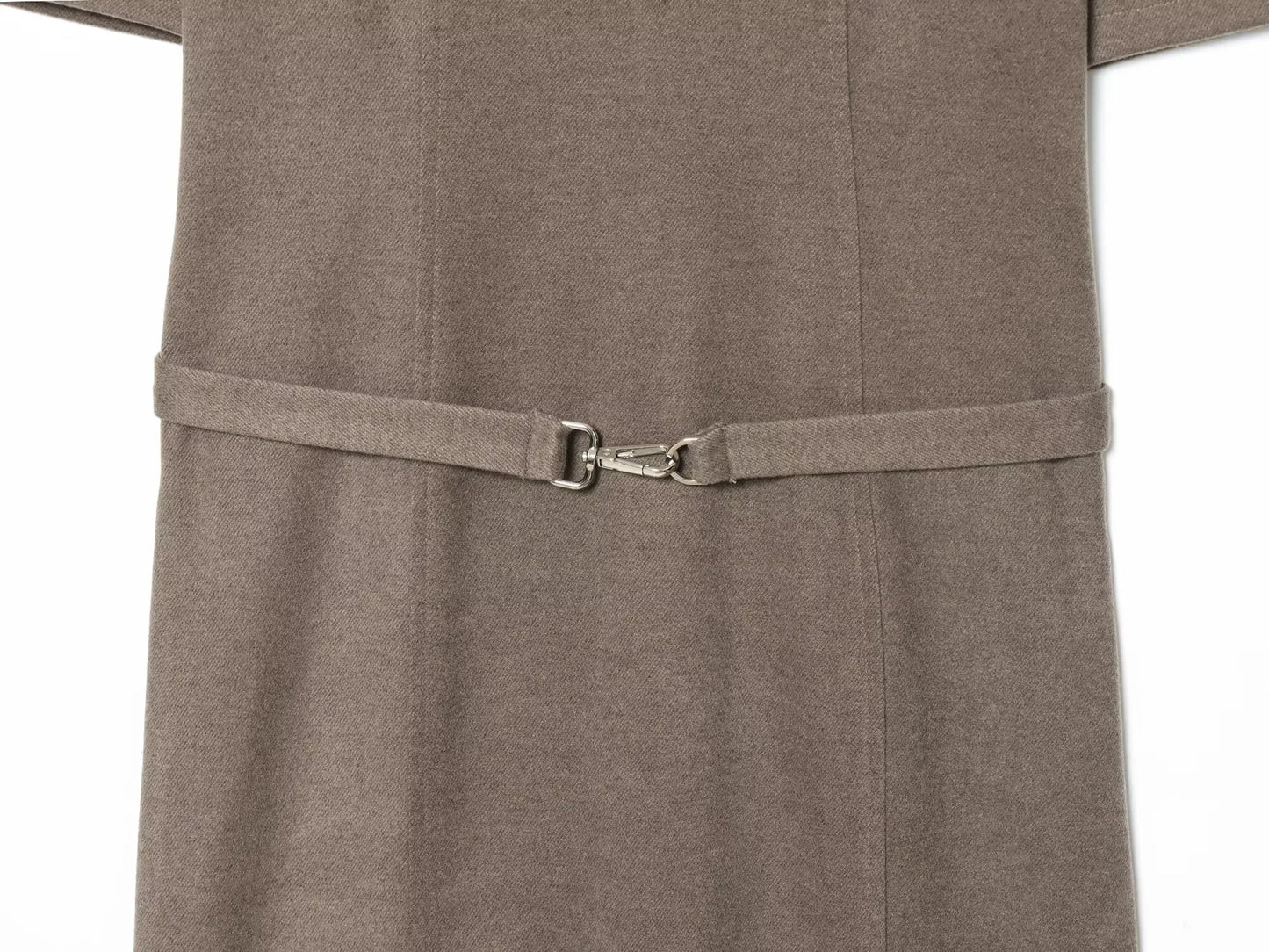 Woman Elegant Dress 2025 New Fashion With Belt Soft Women's Dresses Autumn Winter Dress Short Sleeve Stand Collar Casual Dress ﻿