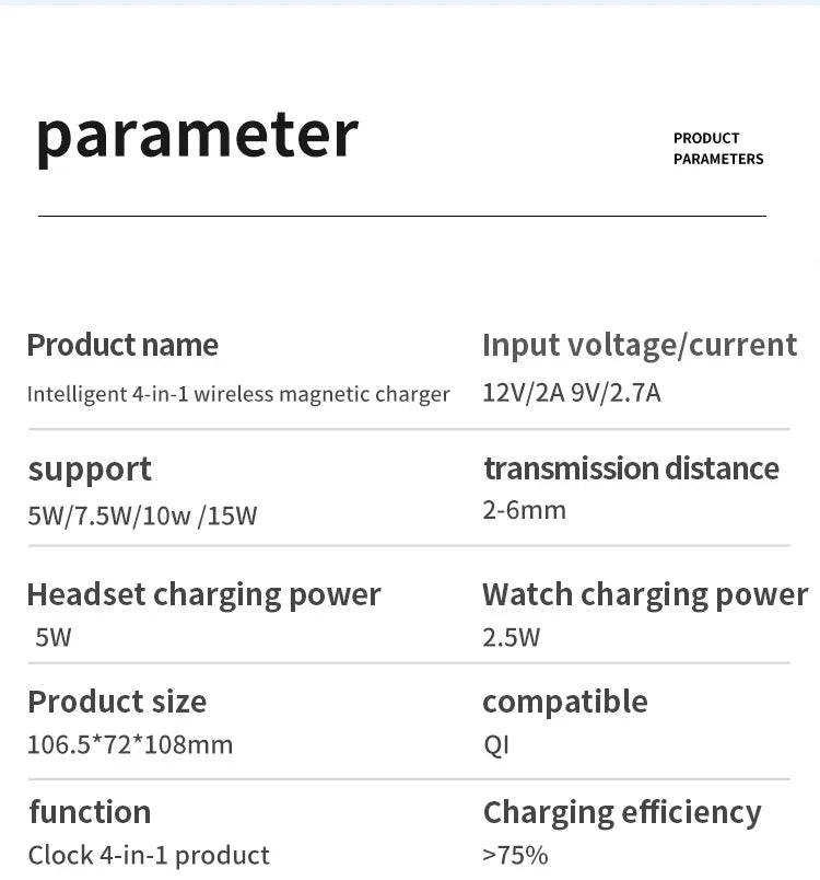 3 In 1 Wireless Charger Stand 30W Fast Charging Station for iPhone 16 15 14 13 12 11 iWatch 10/9/8/7 Ultra Airpods Phone Holder